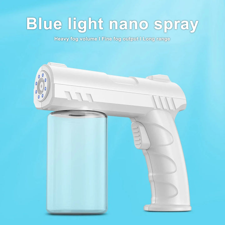 Nano Blue Light Atomizer Gun – Wireless Disinfection & Spray Mister with USB Charging (280ml)