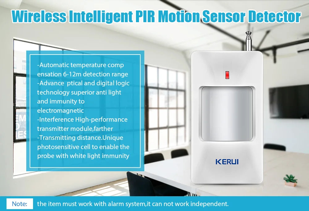 KERUI Wireless PIR Motion Sensor Alarm | Intelligent Home Security Detector