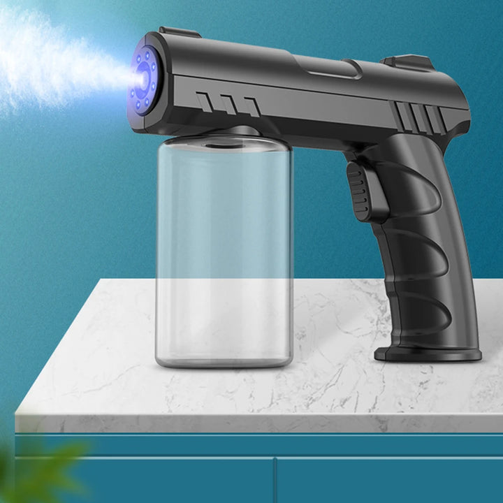 Nano Blue Light Atomizer Gun – Wireless Disinfection & Spray Mister with USB Charging (280ml)