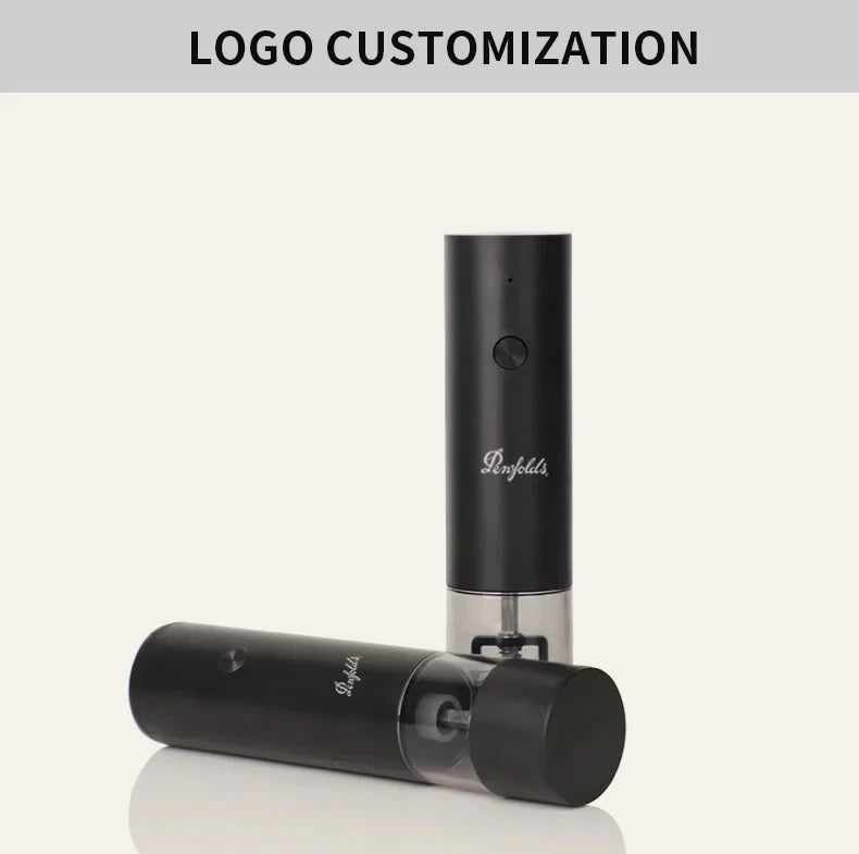 FlavorCraft USB‑Rechargeable Salt & Pepper Grinder — Stepless Ceramic Burr + LED Light