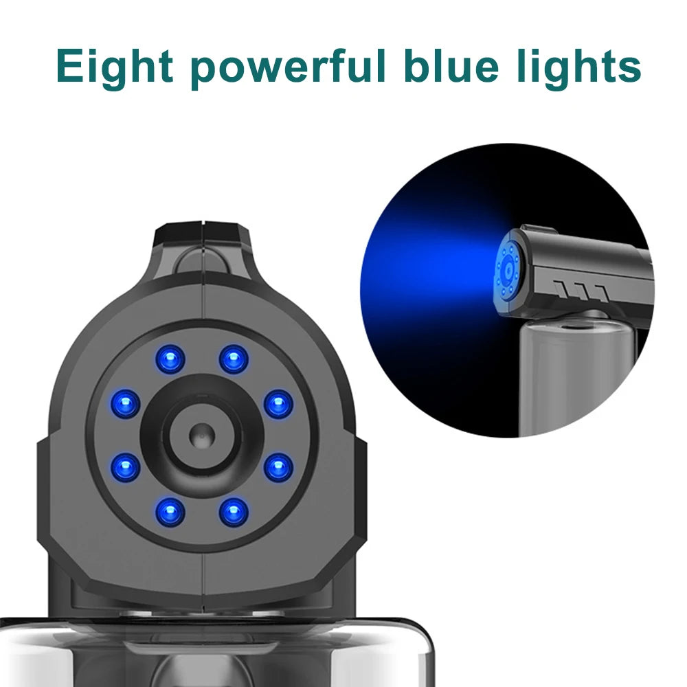 Nano Blue Light Atomizer Gun – Wireless Disinfection & Spray Mister with USB Charging (280ml)