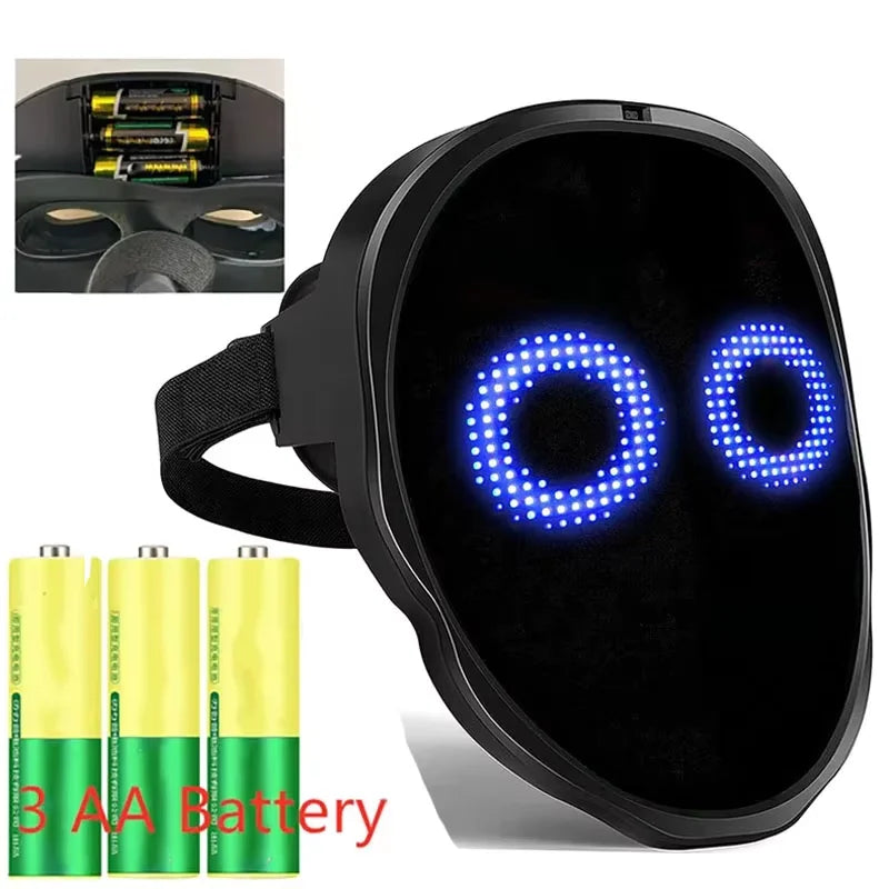 GlowMask Gesture LED Party Mask – Kids, Cosplay & Events