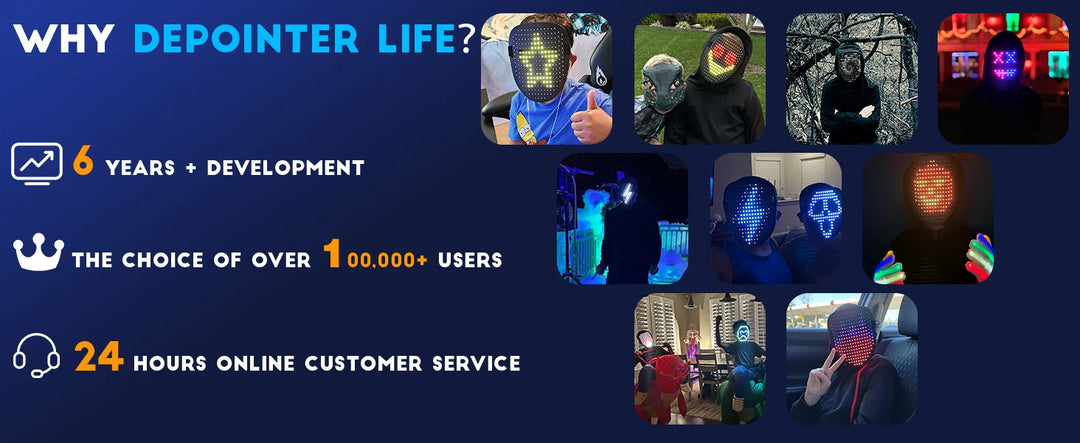 LumiFace App-Controlled LED Mask – DIY Face Display