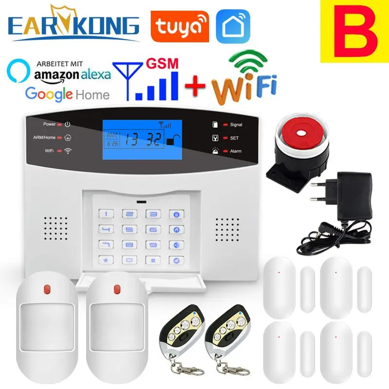 Tuya SmartGuard WiFi GSM Home Security Alarm System | Wireless 433MHz Smart Sensors & Detectors