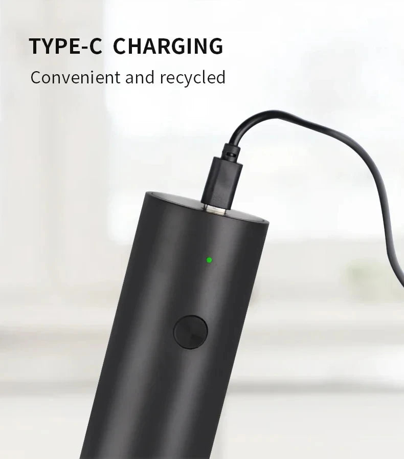 FlavorCraft USB‑Rechargeable Salt & Pepper Grinder — Stepless Ceramic Burr + LED Light