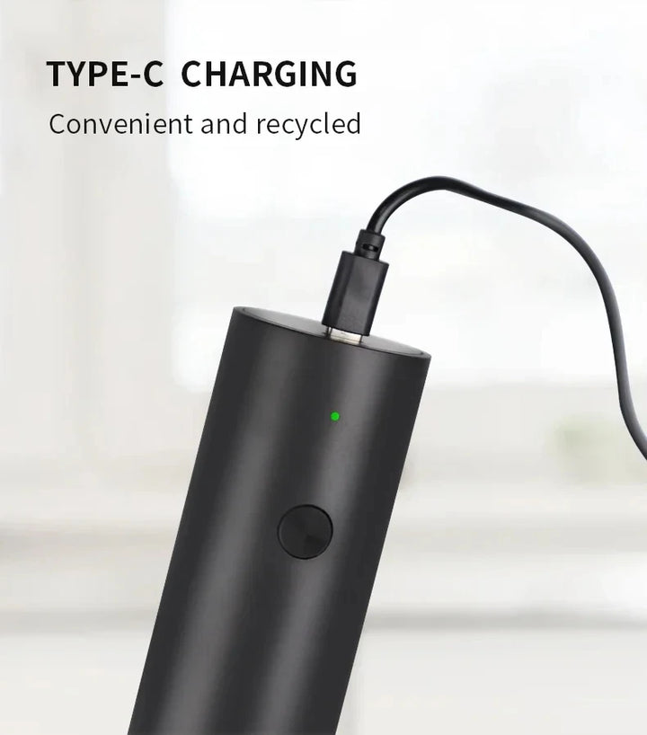 FlavorCraft USB‑Rechargeable Salt & Pepper Grinder — Stepless Ceramic Burr + LED Light