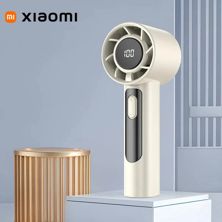 BreezeLite  3000 mAh Handheld Turbo Fan — 100 Speed, LED Display, USB‑Rechargeable