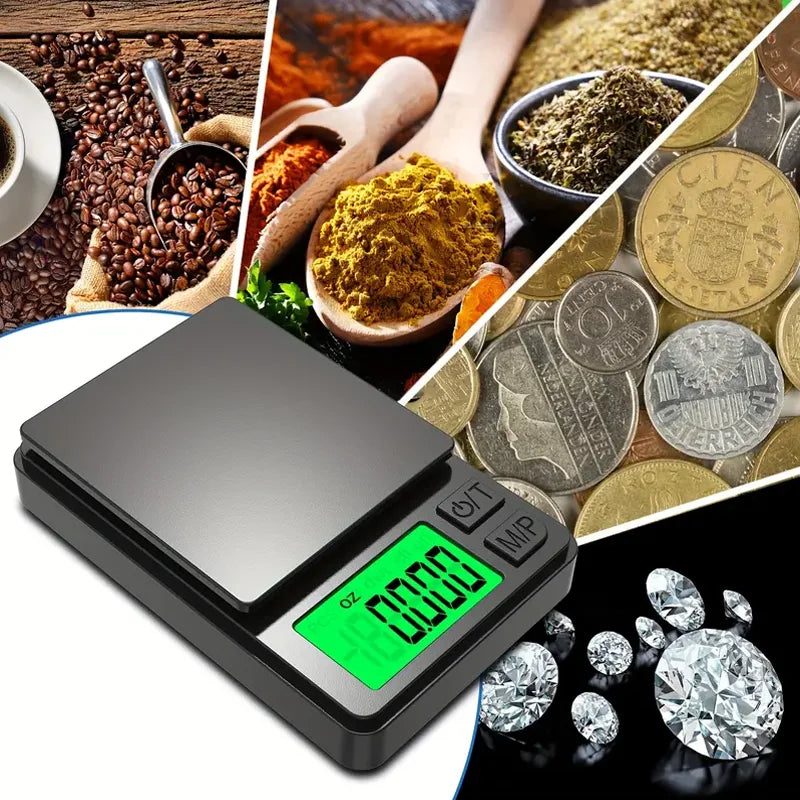 PocketPro™ Precision Mini Scale (1000g x 0.1g) – Digital Travel Scale for Food, Jewelry, Herbs & More with Backlit LCD