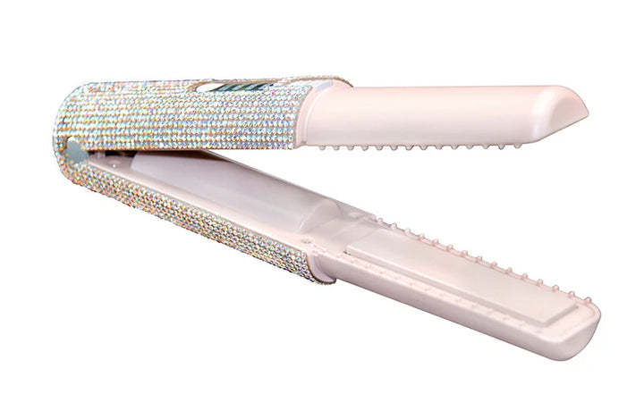 2-in-1 Cordless Hair Straightener & Curler – USB Rechargeable, Travel-Ready, Glam Diamond Edition