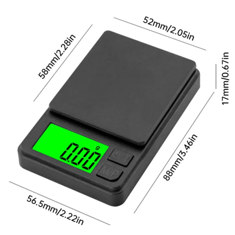 PocketPro™ Precision Mini Scale (1000g x 0.1g) – Digital Travel Scale for Food, Jewelry, Herbs & More with Backlit LCD