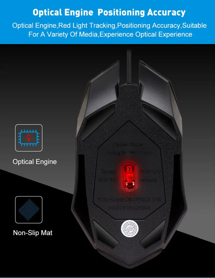 XenonPro™ Gaming Mouse – Ergonomic Wired USB Mouse with Adjustable DPI & RGB Backlight