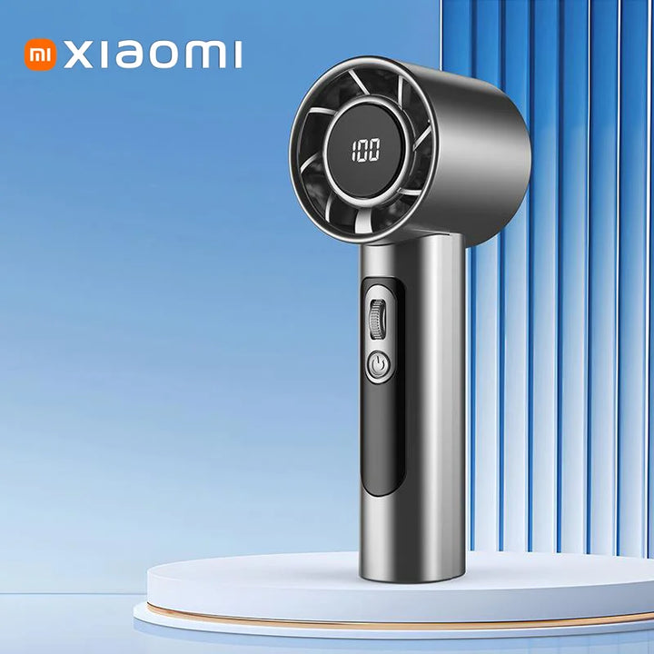 BreezeLite  3000 mAh Handheld Turbo Fan — 100 Speed, LED Display, USB‑Rechargeable