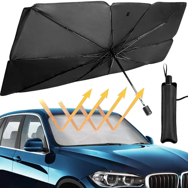 Car Windshield Sunshade Umbrella – UV-Resistant, Foldable Silver Reflective Umbrella for Cars & SUVs