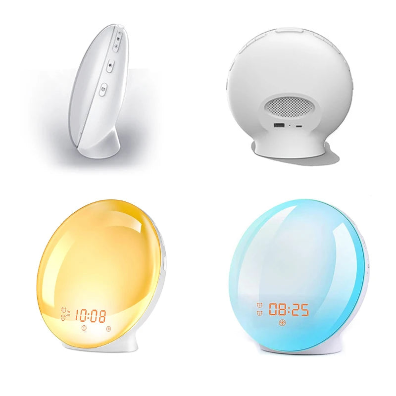 Sunrise Wake-Up Light Alarm Clock with Natural Sounds & Sunset Simulation