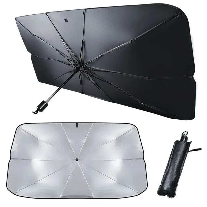 Car Windshield Sunshade Umbrella – UV-Resistant, Foldable Silver Reflective Umbrella for Cars & SUVs