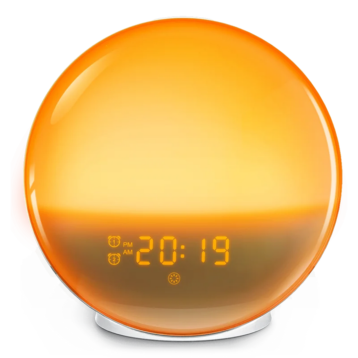 Sunrise Wake-Up Light Alarm Clock with Natural Sounds & Sunset Simulation