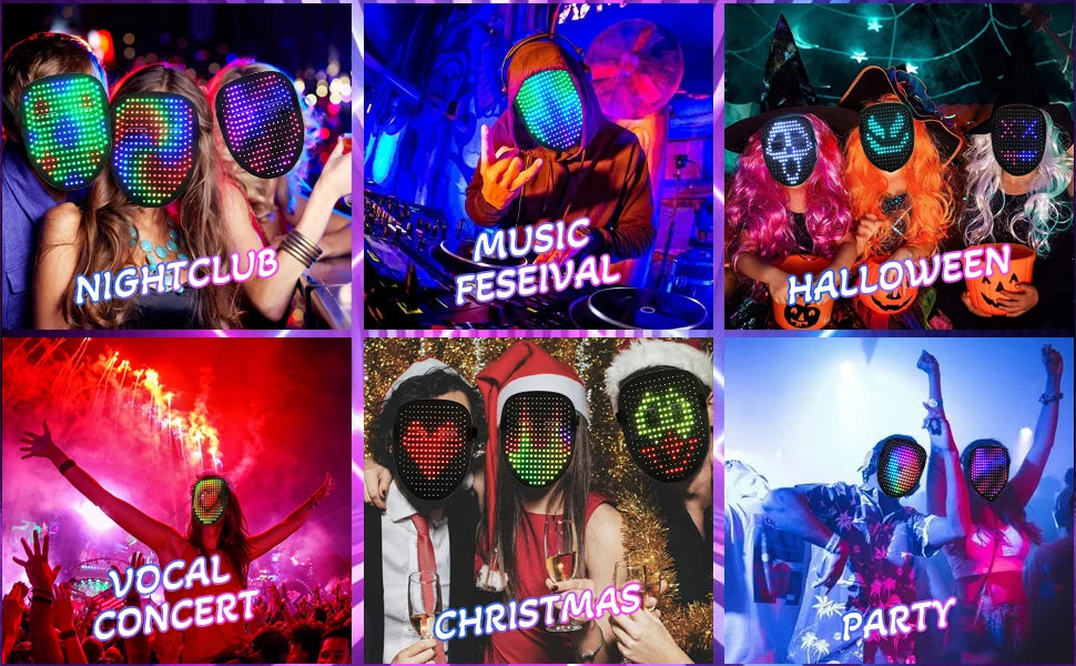 LumiFace App-Controlled LED Mask – DIY Face Display