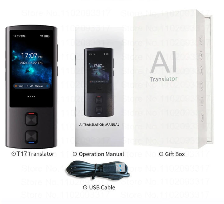 LingoPro™ T17 – AI Offline Voice & Photo Translator (138 Languages)