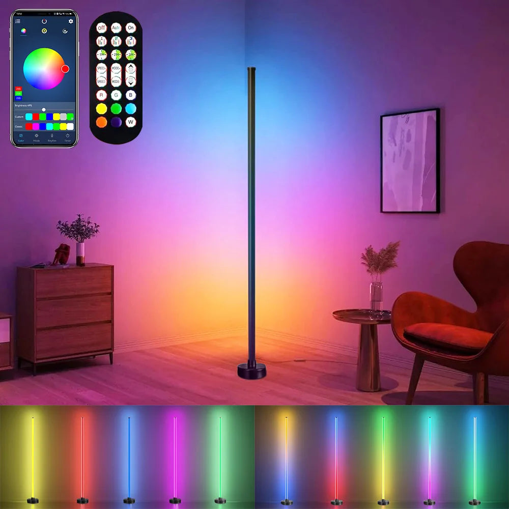 GlowTower RGB Floor Lamp – Smart App & Music Sync Standing Light (2-Pack Option)
