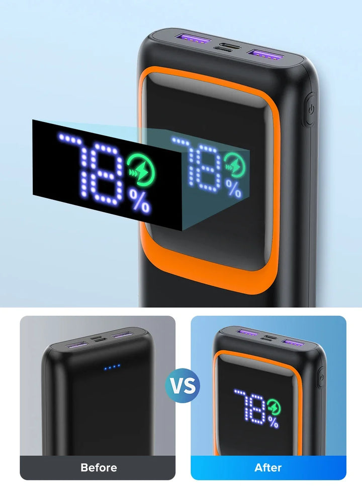 QOOVI TurboCharge 20000mAh Power Bank | 22.5W PD Fast Charge