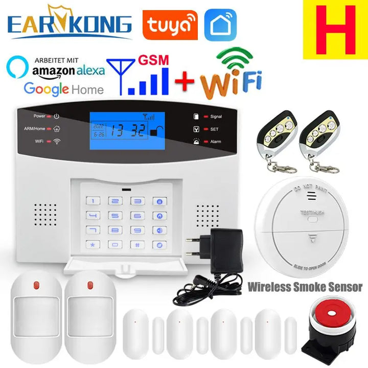 Tuya SmartGuard WiFi GSM Home Security Alarm System | Wireless 433MHz Smart Sensors & Detectors