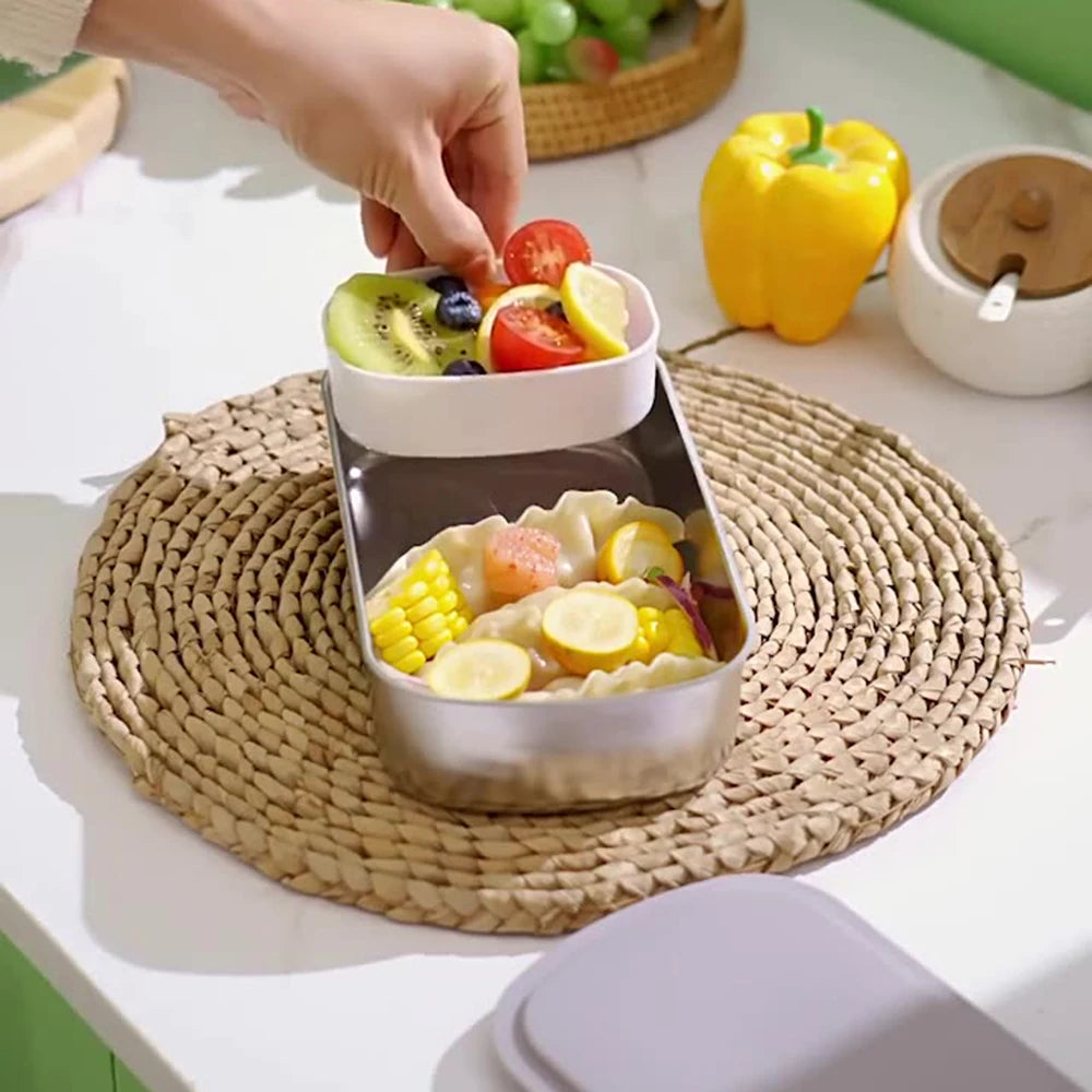 HeatBox USB Electric Lunch Box — 900 ml Water‑Free Food Warmer & Stainless Bento