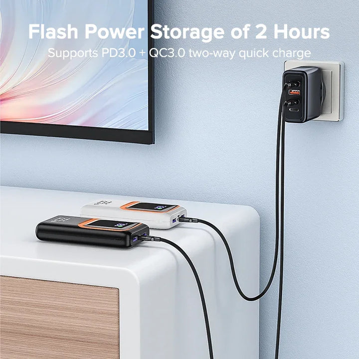 QOOVI TurboCharge 20000mAh Power Bank | 22.5W PD Fast Charge