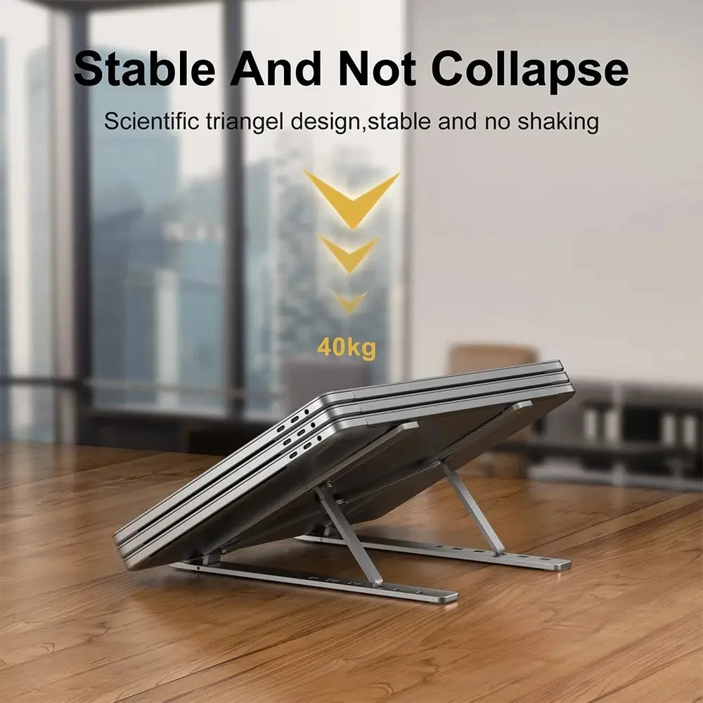 FlexiStand Pro – Portable Foldable Laptop Stand | Ergonomic & Adjustable Aluminum Alloy Holder