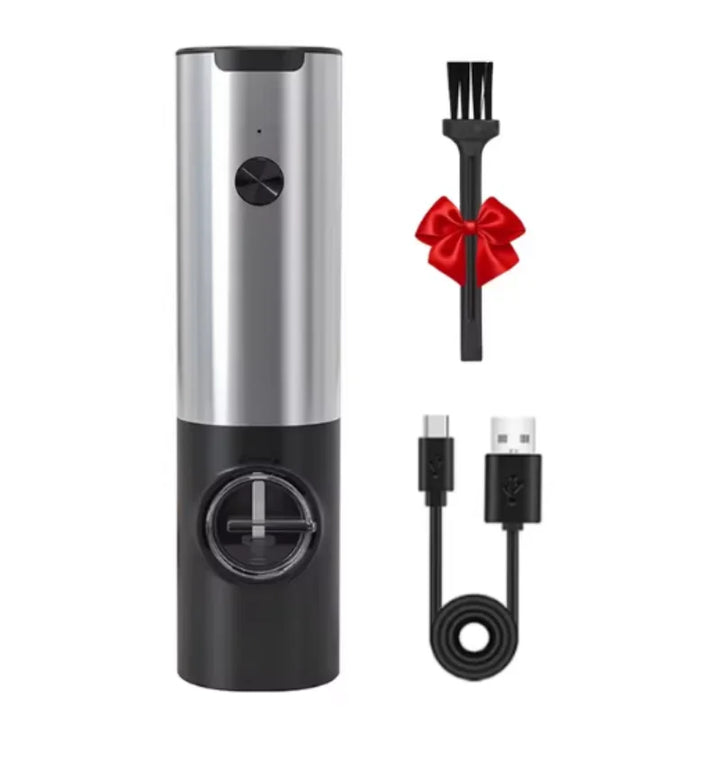 SpiceForge™ Dual USB Salt & Pepper Grinder Set — Adjustable Ceramic Burrs + LED Light + Charging Base