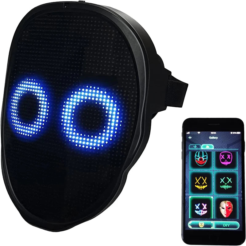 GlowMask Gesture LED Party Mask – Kids, Cosplay & Events