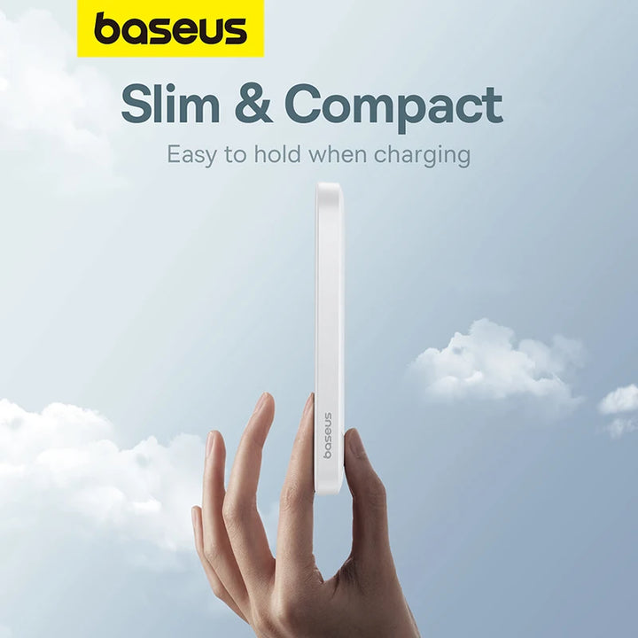Magnetic Wireless Power Bank 5000mAh – Baseus 20W Fast Charger with USB-C & MagSafe Support