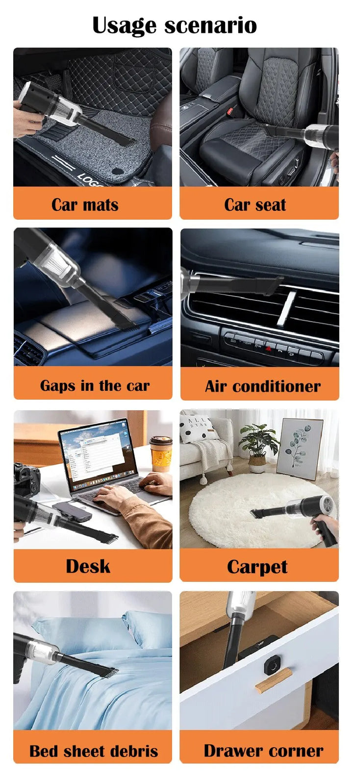 CleanSwift 9000Pa Wireless Mini Vacuum Cleaner | Portable Wet & Dry