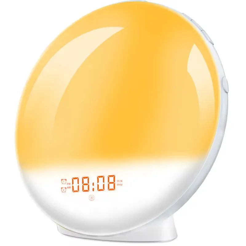 Sunrise Wake-Up Light Alarm Clock with Natural Sounds & Sunset Simulation