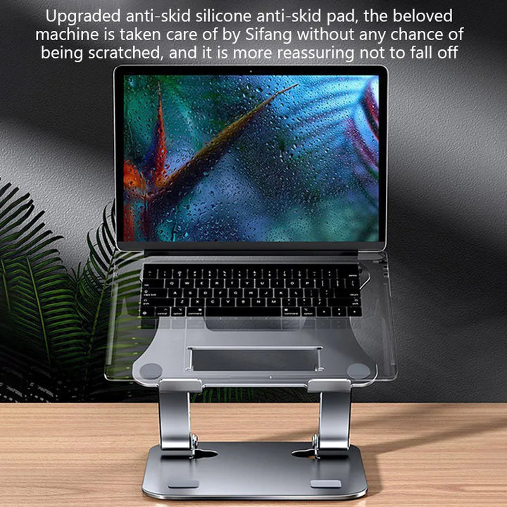 PANTXIKE 360° Adjustable Aluminum Laptop Stand | Foldable Ergonomic Holder for 10-17 Inch Notebooks