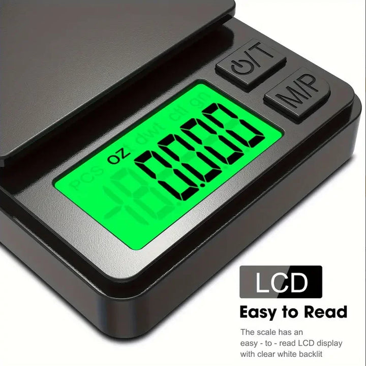 PocketPro™ Precision Mini Scale (1000g x 0.1g) – Digital Travel Scale for Food, Jewelry, Herbs & More with Backlit LCD