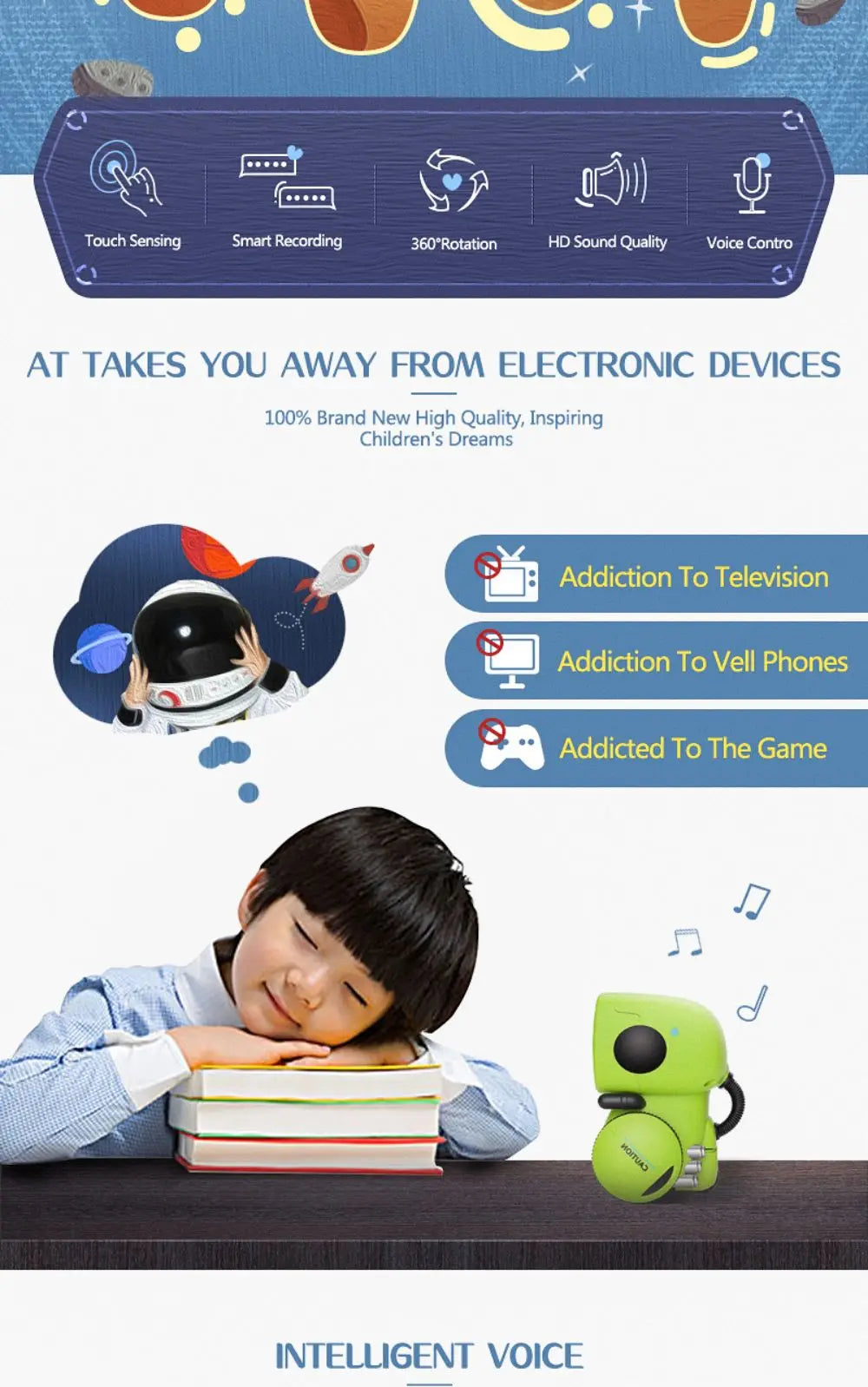 RoboBuddy – Interactive Voice-Controlled Smart Robot Toy for Kids | Dancing, Singing & Educational Fun