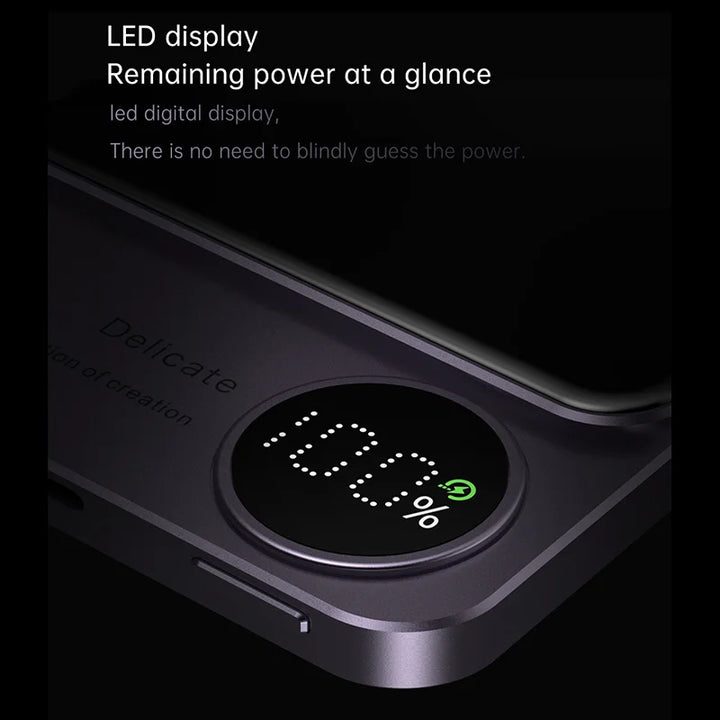 20W MagSafe Wireless Power Bank – 10000mAh Magnetic Fast Charger with LCD Display for iPhone 12–15 Pro Max & More