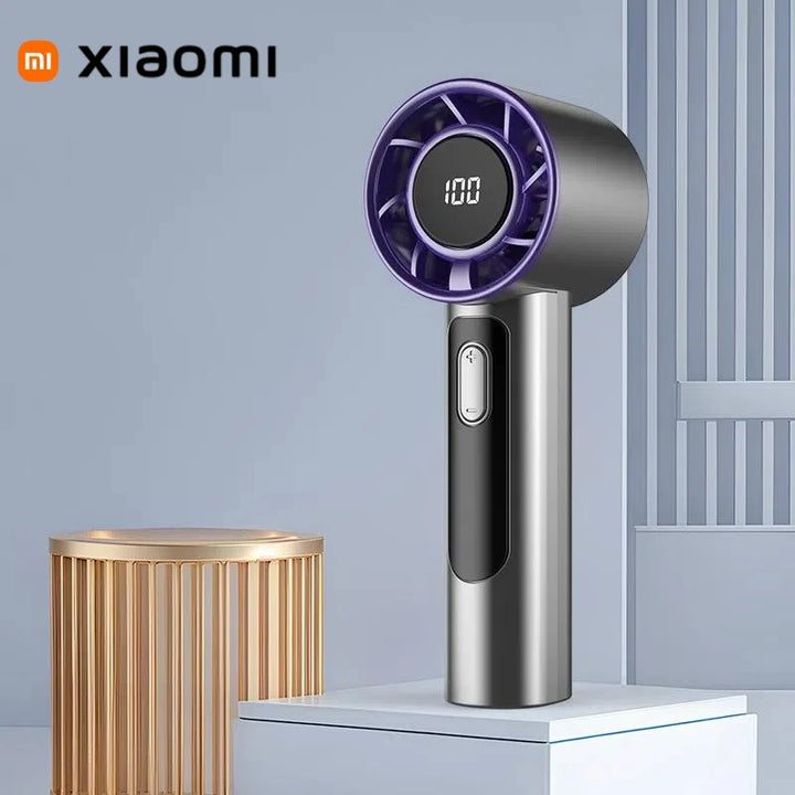BreezeLite  3000 mAh Handheld Turbo Fan — 100 Speed, LED Display, USB‑Rechargeable