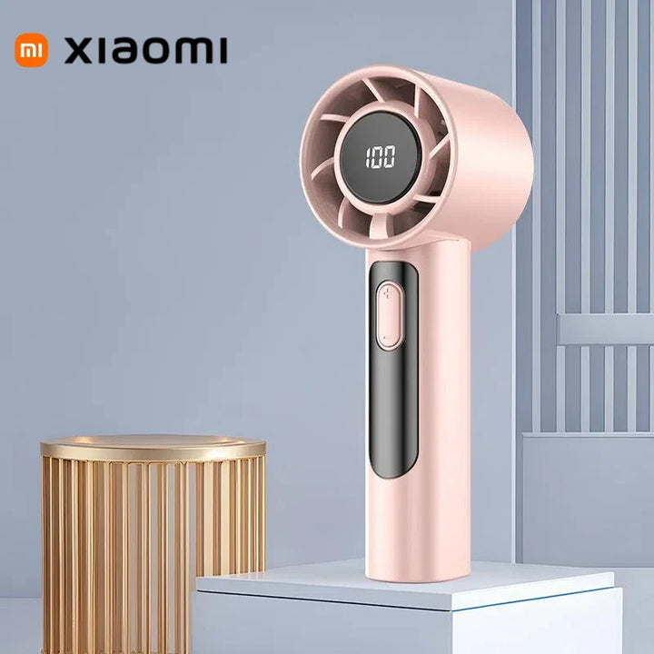 BreezeLite  3000 mAh Handheld Turbo Fan — 100 Speed, LED Display, USB‑Rechargeable