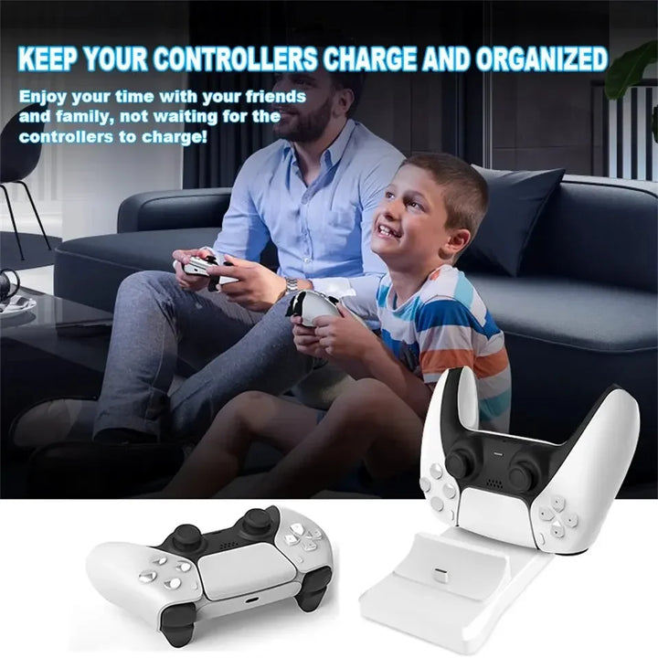 GAMINJA TurboDock – Dual Fast Charging Station for PS5 Controllers | QuickCharge™ Technology