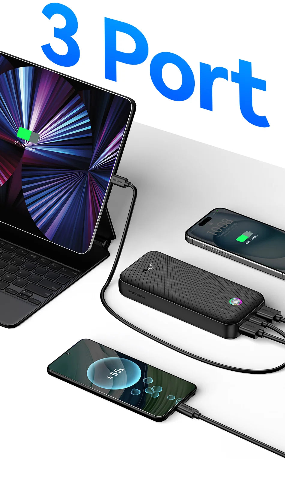 Rocoren Hao Yue Pro Max 22.5W Power Bank | 20,000mAh QC PD 3.0 Fast Charging