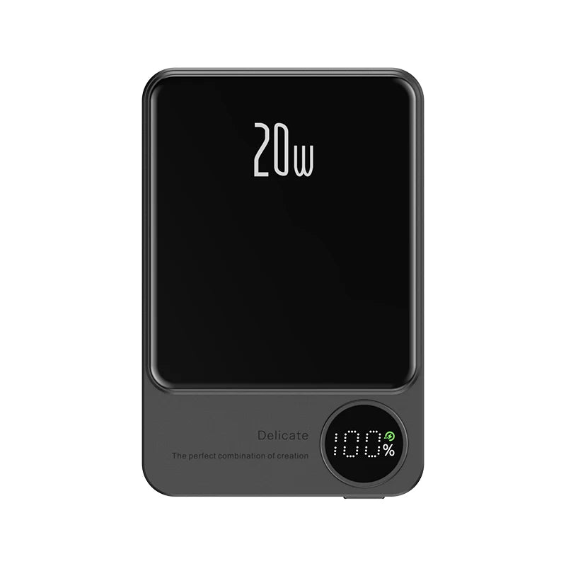 20W MagSafe Wireless Power Bank – 10000mAh Magnetic Fast Charger with LCD Display for iPhone 12–15 Pro Max & More