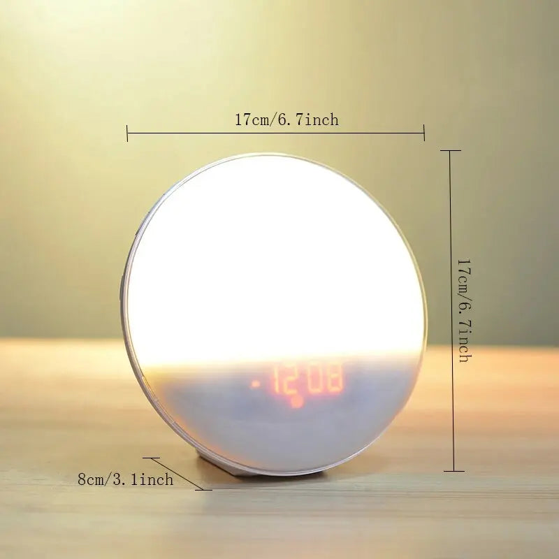 Sunrise Wake-Up Light Alarm Clock with Natural Sounds & Sunset Simulation