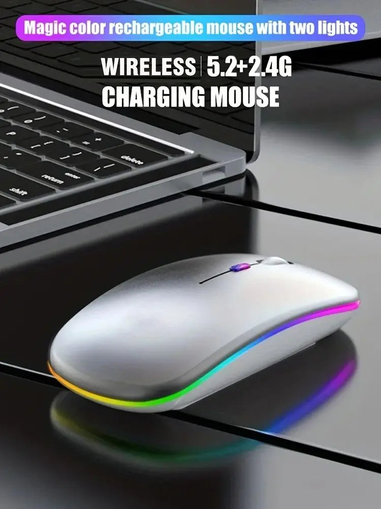 LybuTech RGB Wireless Mouse | Bluetooth + 2.4GHz Dual Mode | Silent Click