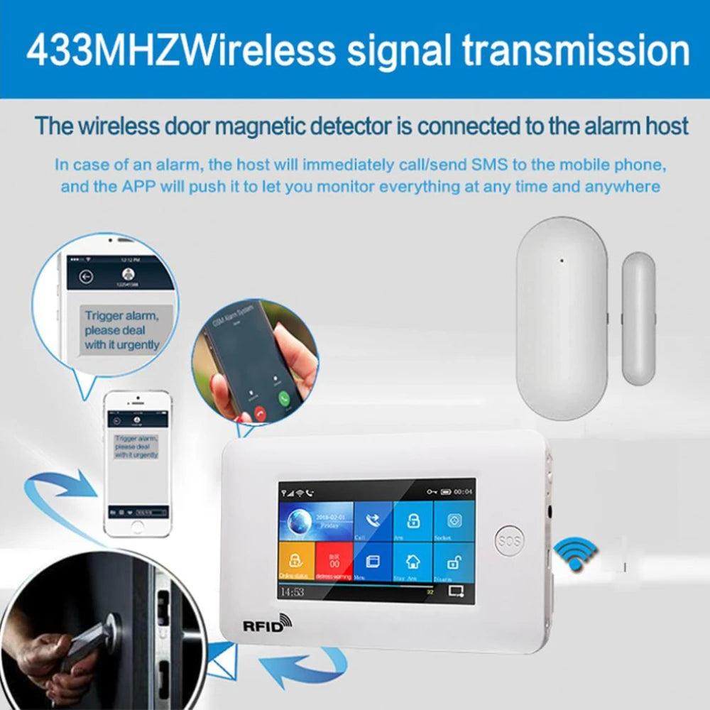 HIVA Wireless Door & Window Security Sensor | Magnetic Alarm Kit