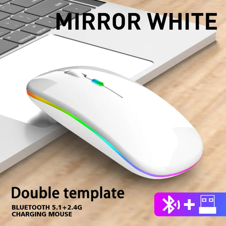 LybuTech RGB Wireless Mouse | Bluetooth + 2.4GHz Dual Mode | Silent Click