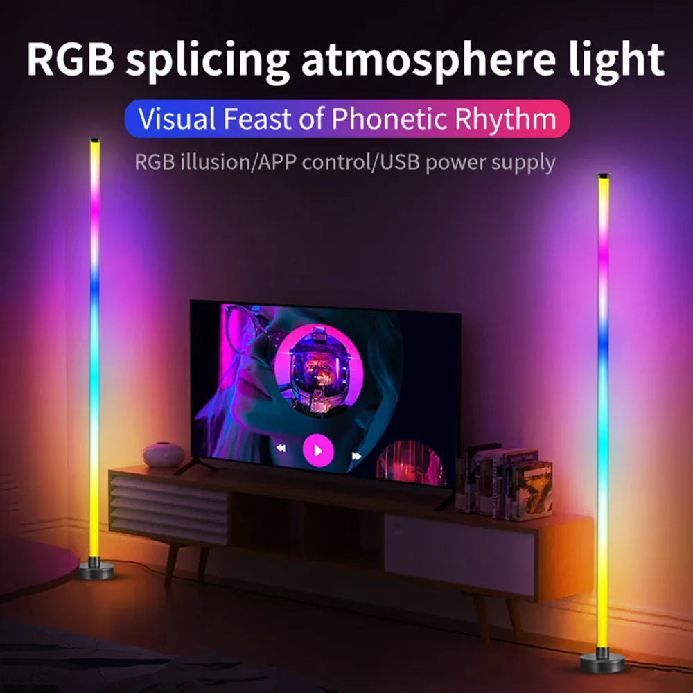 GlowTower RGB Floor Lamp – Smart App & Music Sync Standing Light (2-Pack Option)