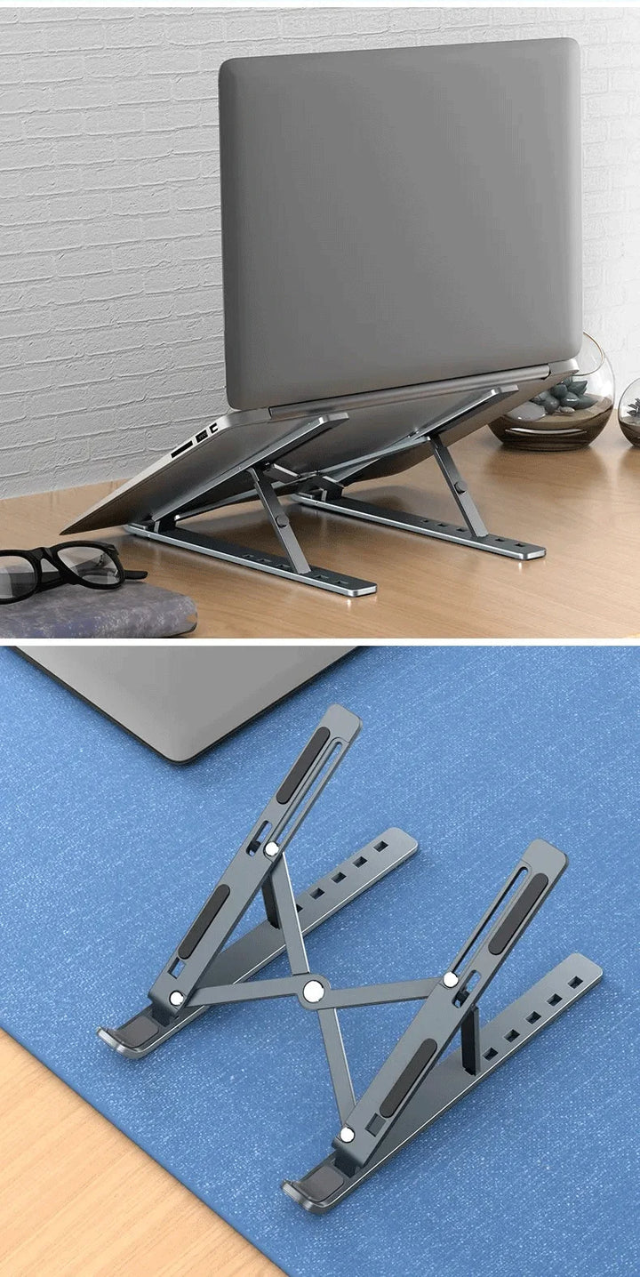 FlexiStand Pro – Portable Foldable Laptop Stand | Ergonomic & Adjustable Aluminum Alloy Holder