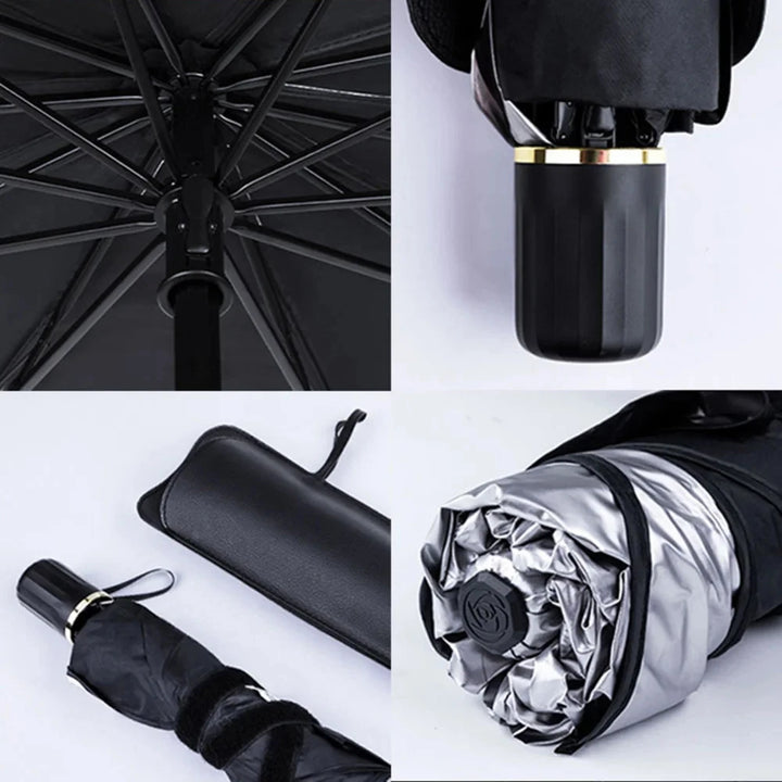 Car Windshield Sunshade Umbrella – UV-Resistant, Foldable Silver Reflective Umbrella for Cars & SUVs