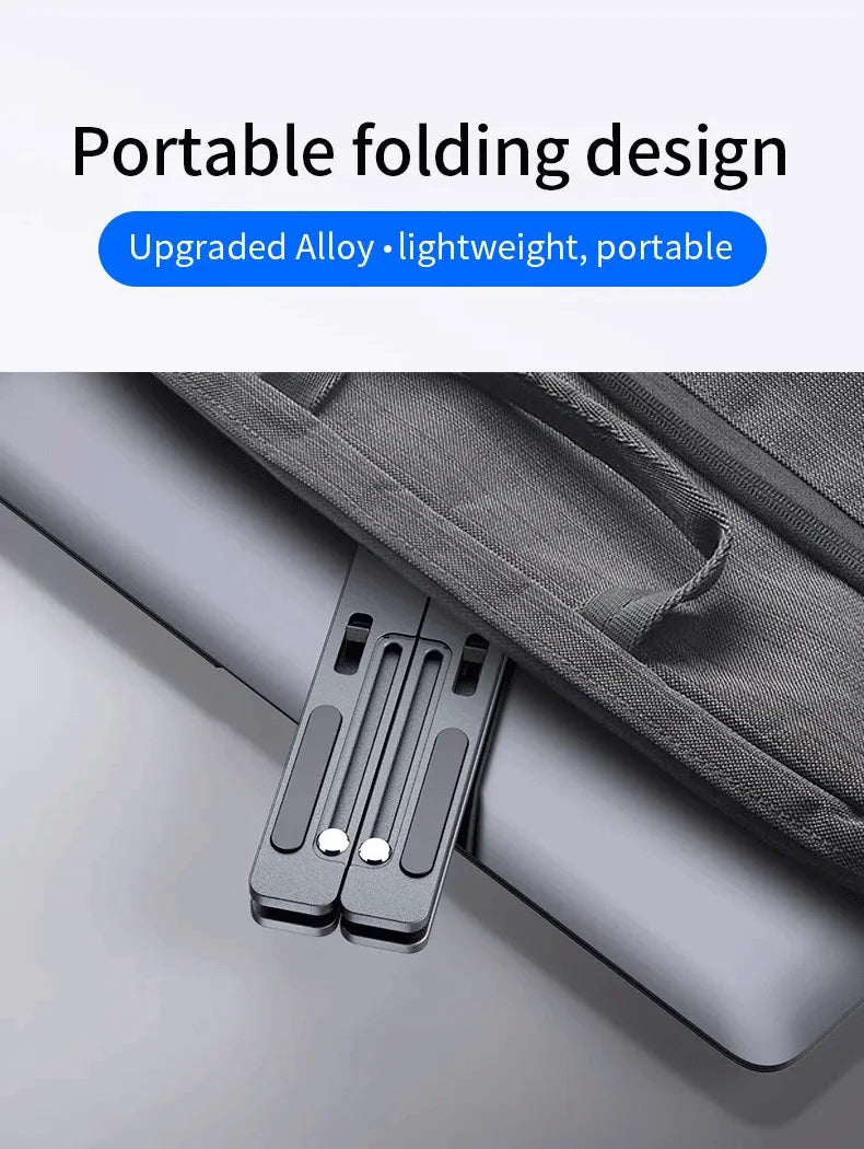 FlexiStand Pro – Portable Foldable Laptop Stand | Ergonomic & Adjustable Aluminum Alloy Holder